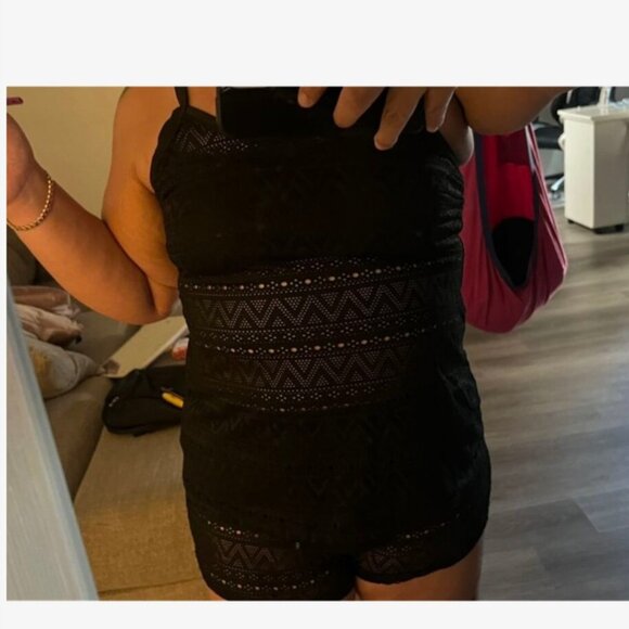 *New* 3Pc Beautiful Sexy Black, Soft Lace Bathing Suit Set, NWT, Size 1XL(14) - Picture 7 of 9